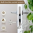 thumbnail image 3 of Ikoopy 2 Pcs Universal Construction Key with Measuring Scale Steel Architect Key Long and Short for Opening Mortise Locks and Checking Heating Valves, 3 of 12