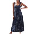 thumbnail image 2 of Lilgiuy Womens Fashion Summer Slim Fit Charming Solid Color Sleeveless Suspenders Slit Dress Plus Size Skirt for Girls, 2 of 5