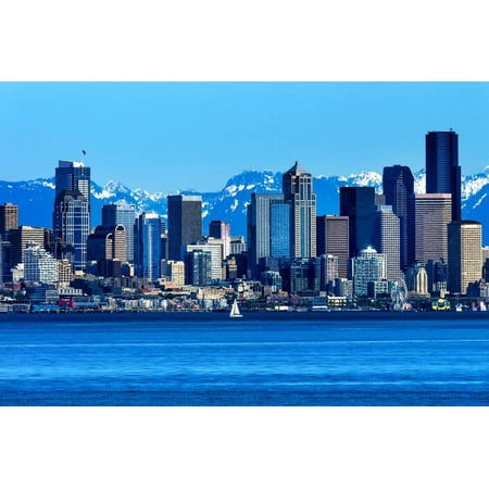 seattle skyline sailboat puget