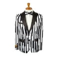 thumbnail image 2 of Mens 2 Button Black & White Piano Key Blazer By Alberto Nardoni Brand Designer, 2 of 3