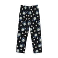 thumbnail image 6 of Uemuo Daisies Flowers Pattern Men's Wide Leg Palazzo Lounge Pants with Pockets Light Weight Loose Comfy Casual Pajama Pants-X-Large, 6 of 9