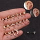 thumbnail image 1 of Pendientes de moda con forma de bola y tornillo para oreja, piercing, joyería, acero inoxidable, titanio, acero, microincrustaciones, circonita, corona, 1 of 5