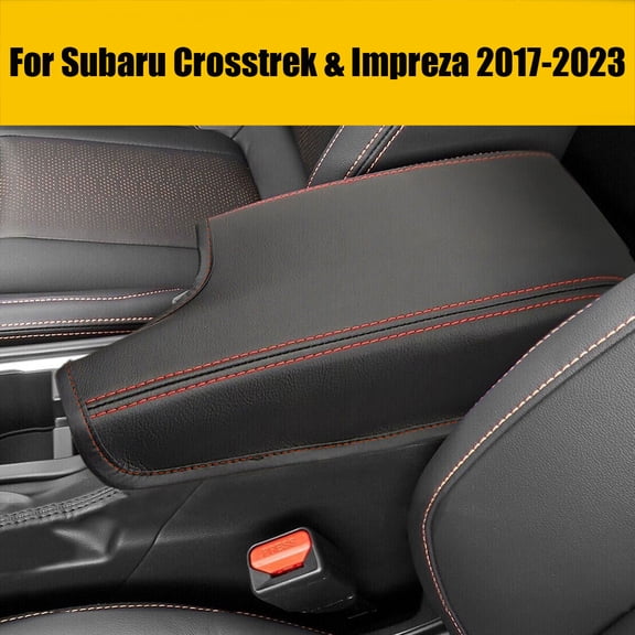 JJMY Car Center Console Lid Armrest Cover Pad For Subaru Crosstrek Impreza 2017-2023