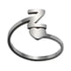 thumbnail image 2 of Xihbxyly Anillos de Moda, Anillos Abiertos Ajustables de Acero Inoxidable, Elegante Diseño de 26 Letras Inglesas, Accesorio de Joyería Llamativo, Ideal para Bodas, Fiestas, Compromisos y Banquetes, R, 2 of 2
