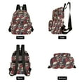 thumbnail image 4 of FORMRS Mini Backpack Purse for Women Travel Daypack Casual Shoulder Bag, Skull Red Rose Hat Pattern, 4 of 7