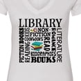 thumbnail image 4 of Inktastic Library Books Reading Librarian Women's V-Neck T-Shirt, 4 of 5