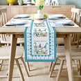 thumbnail image 3 of Mohdy Fabric Easter Table Runner/Tablecloth (33×274) Red,Creative Easter Polyester Cotton Print Table Flag Table Decoration,Include：1X Tablecloth,Material:High Quality, 3 of 4