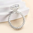 thumbnail image 2 of Dash Jewel 14K White Gold Plated 2.4 Ct Diamond Engagement Ring - Oval Cut Solitaire with Accents Design - Stunning Choice for Your Special Day - Make Every Moment Sparkle with Elegance for Her, 2 of 3