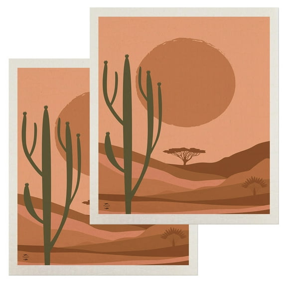Briarwood Lane Sunset Desert Swedish Dishcloth (2-pack)