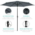 thumbnail image 6 of Best Choice Products 10ft Outdoor Steel Market Patio Umbrella w/ Crank, Tilt Push Button, 6 Ribs - Slate, 6 of 8