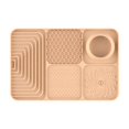 thumbnail image 2 of 5-in-1 Silicone Slow Feeder and Lick Mat for Dogs, Suction Cup Pet Feeding Tray with Water Bowl, 11.81x7.87 Inch Enrichment Mat for Meals, Bathing and Grooming(5-in-1-Ginger), 2 of 9