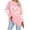 Pink, variant on Bxsruta Top for Women, Women's Casual Heart Print Top Long Sleeve Round Neck Blouse