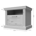 thumbnail image 5 of Tara One Drawer Nightstand in White High Gloss Finish, 5 of 5