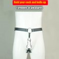 thumbnail image 2 of BDSM Buckling Butt Plug Harness with Cock Ring,Leather Chastity Belt Bondage,Strap-on Underwear Cockring,Sex Toys For Couples, 2 of 5