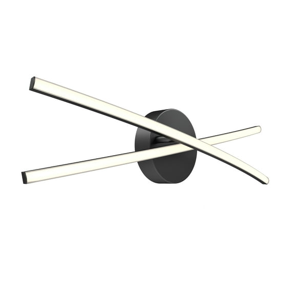 Artika Orly Integrated LED Modern Bathroom Vanity Light Fixture, Black