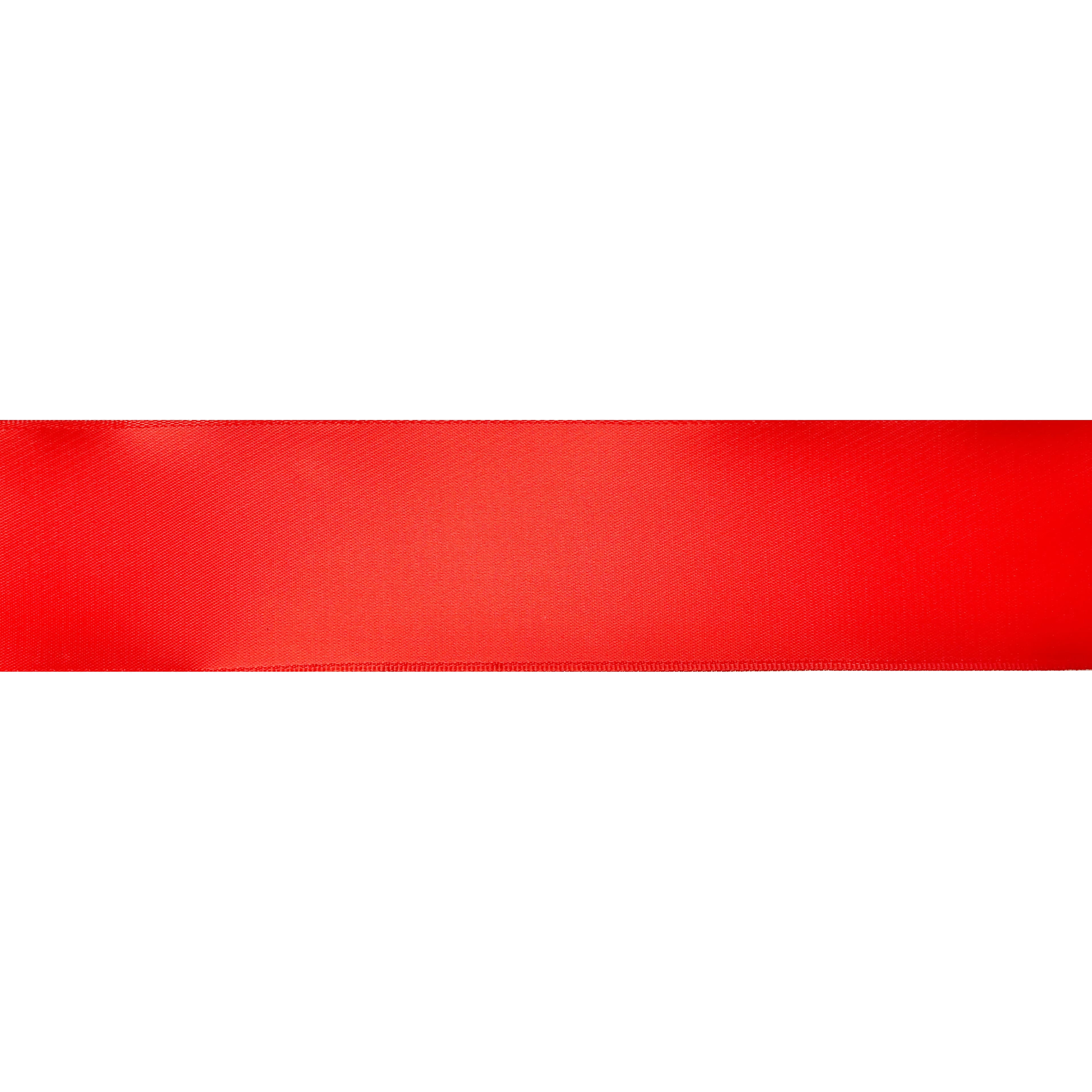 2" x 3yd. Red Satin Wired Ribbon by Celebrate It – Woven Selvage Polyester - Wired Edge for Shaping – Ideal for Gift Wrapping - Bows - Wreaths & Crafts - 12 Pack