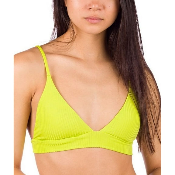 Volcom LIME Simply Rib Bikini Swim Top, US Large