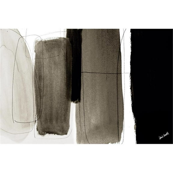 Giant Art 72x48 Dark Veil Abstract Fine Art Giant Canvas Print in Multi-Color