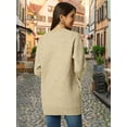 thumbnail image 5 of DARING DIVA Round Neck Pullover Long Sleeve Casual Sweater M Khaki, 5 of 7