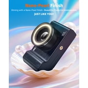 W&O Q5 4K Digital Camera, 180° Flip Screen Point and Shoot Camera with Ring Light, SD Card, Black