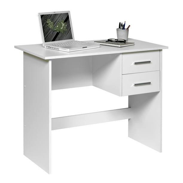 Adina 2 Drawers Writing Desk, Small Desk With Drawers On One Side