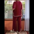 thumbnail image 4 of Pantalón de Punto de Corta, Color Vino Tinto, Talla M, 4 of 7