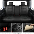 thumbnail image 3 of LINGVIDO Black Faux Leather Cushion Fit for Ford F150 Crew（2015-2023 Front Seat）Black Seat Covers Compatible with Ford F-150 2015-2023 XL XLT, 3 of 6