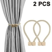 2 PCS Magnetic Curtain Tiebacks, Convenient Drape Tie Backs, Decorative Drape Tie Backs Holdback Holder for Window Draperies, No Tools Required