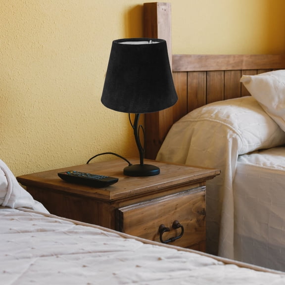 LOLIPPYY Elegant Black Barrel Lamp Shade for Table Lamp Enhancing Warm and Soft Lighting