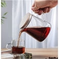 thumbnail image 6 of Clear Glass Range Coffee Server, 300 ML(10oz) Coffee Carafe with Lid for Pour Over Tea & Coffee Maker, Heat Resistant Glass Coffee Pot, Clear, 6 of 9