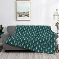 thumbnail image 2 of Rateoe Green Vintage Peacock Pattern Flannel Throw Blanket, Ultra-soft Blanket for Bed, Couch, Car, Hypoallergenic Anti-pilling blanket-60"x50"(Horizontal), 2 of 6