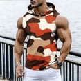 thumbnail image 2 of MASRIN Men's Hooded Sleeveless Camo Tank, Quick Dry Gym Shirt for Workout and Sports Multicolor S, 2 of 10