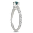 thumbnail image 2 of SZUL Women's 1/2 Carat TW Blue and White Diamond Ring in 10K White Gold, 2 of 3
