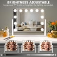 thumbnail image 3 of Makeup Mirror with Lights Modern Vanity Mirror x Lightedup Mirror with Color Dimmable Lighting & Mount Touch Sensor with Detachable X Spot Mirror Sleek Metal Frame \u W, 3 of 8