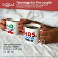 thumbnail image 2 of Triple Gifffted Mr Right Mrs Always Right Coffee Mugs Gifts Ideas for Couples, Wedding Anniversary, Engagement, Christmas, His & Hers, Bride and Groom, Parents, Newlyweds Bridal Shower, Ceramic 380ml, 2 of 4