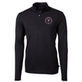 thumbnail image 2 of Men's Cutter & Buck Black Inter Miami CF DryTec Virtue Eco Pique Recycled Quarter-Zip Pullover, 2 of 3