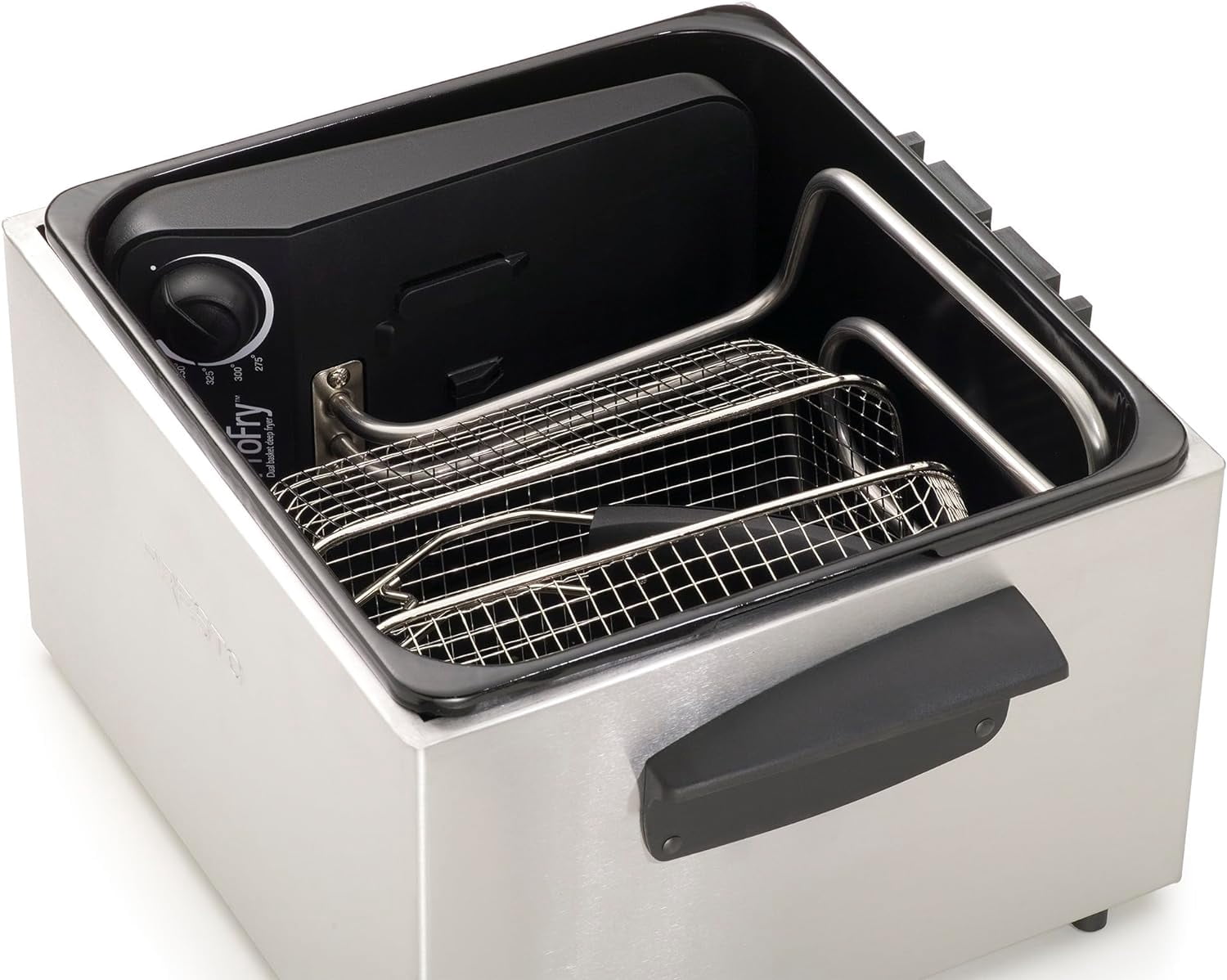Presto Stainless Steel Dual Basket Pro Fry Immersion Element Deep Fryer