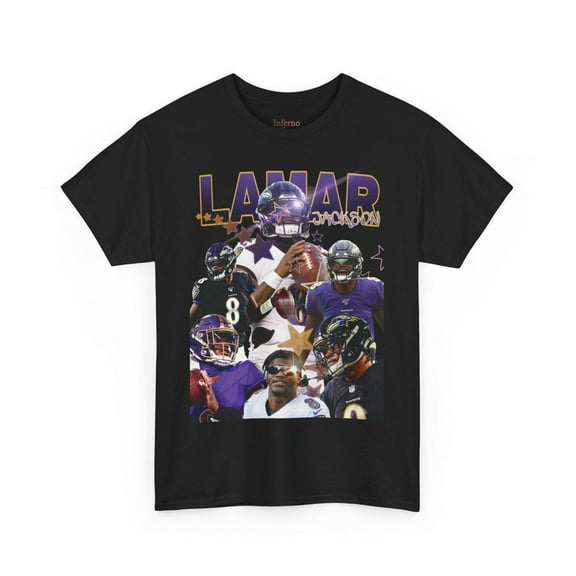 Vintage Lamar Jackson Graphic Tee Shirt