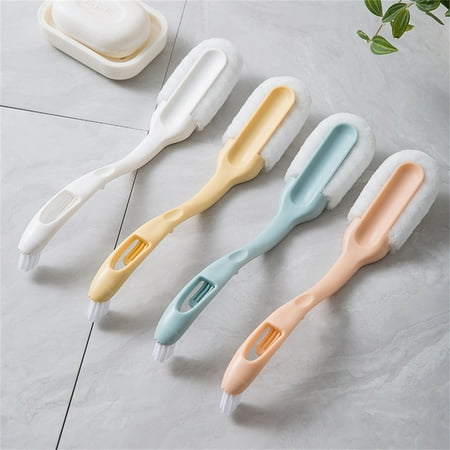 

JUHigh Shoe Brush Scratch Resistant 2 in 1 Bristles Deep Cleaning Comfortable Grip Shoes Cleaning Brush for Daily Use