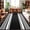 Black, variant on Grey Striped Washable Round Area Rug 7 ft, Modern Classic Stripe Rustic Country Farmhouse Soft Non Slip Rugs Stain Repellent Indoor Felt Carpet for Living Dining Room Bedroom Home Office