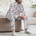 thumbnail image 6 of KLL American Gnomes Sleepwear Mens Flannel Pajamas,Long Cotton Pj Set, 6 of 7