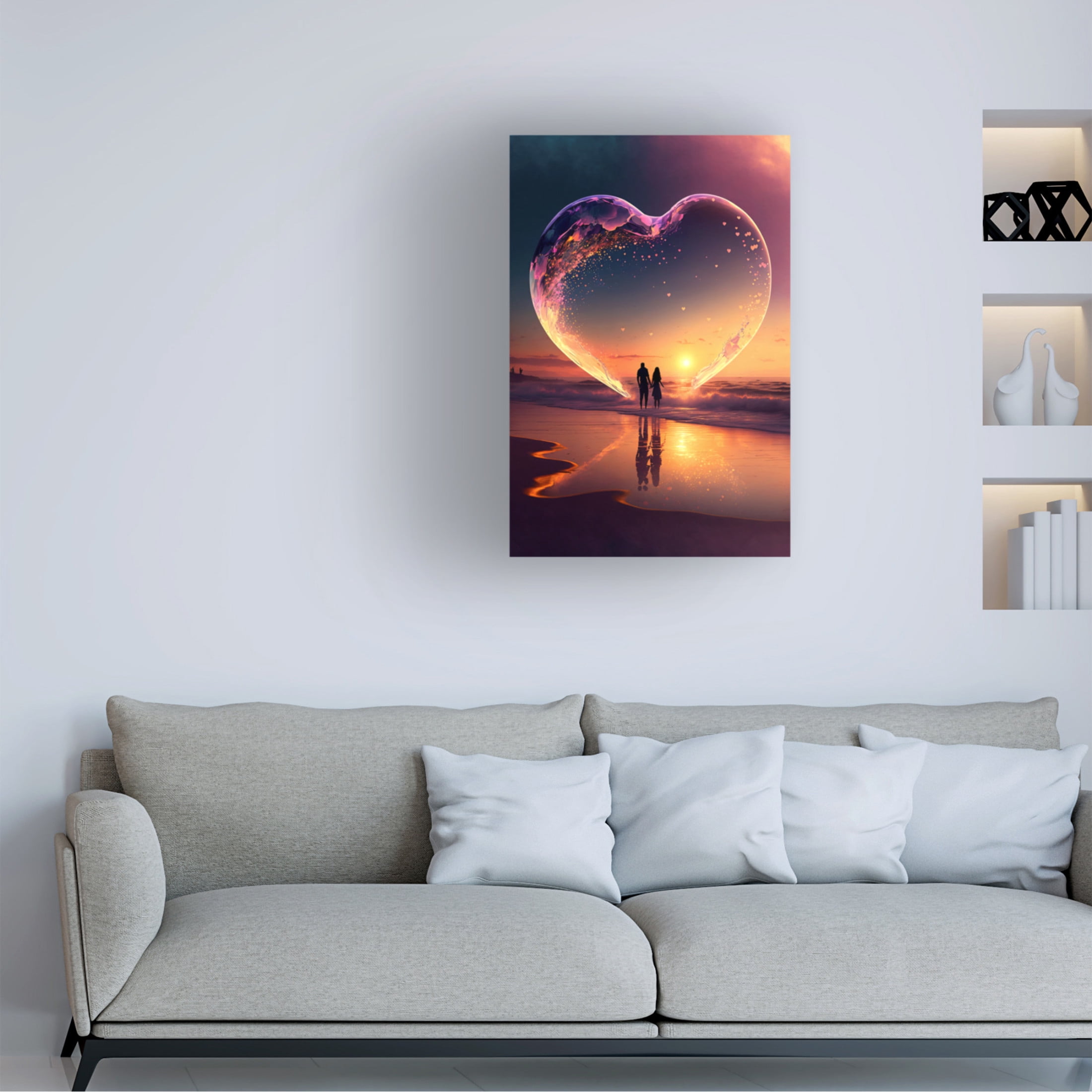 Canvas Wall Art - Ray Heere 'Love Is In The Air 5' Wall Art for Living Room, Bedroom, or Office Décor by Trademark Fine Art - 22 x 32 Inches