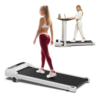 2-in-1 Under Desk Incline Treadmill, Walking Pad, Slim Jogging Machine ...