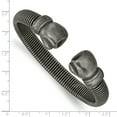 thumbnail image 2 of Primal Steel Stainless Steel Brushed Gun Metal IP-plated Boxing Gloves Cuff Bangle, 2 of 6