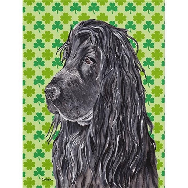 Carolines Treasures SC9569GF English Cocker Spaniel St Patricks Irish Flag Garden Size
