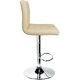 thumbnail image 6 of HOMEKOKO Bar Stools Set of 2, Modern Adjustable Bar Stool with Back, Straight Line Swivel Barstool (Beige), 6 of 8
