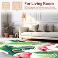 thumbnail image 2 of Ultra Soft Area Rug, Chic Coastal Flamingo Print Style, Non Slip, Stain Resistant, Washable Area Rugs for Living Room, Bedroom(White, 2X3), 2 of 8