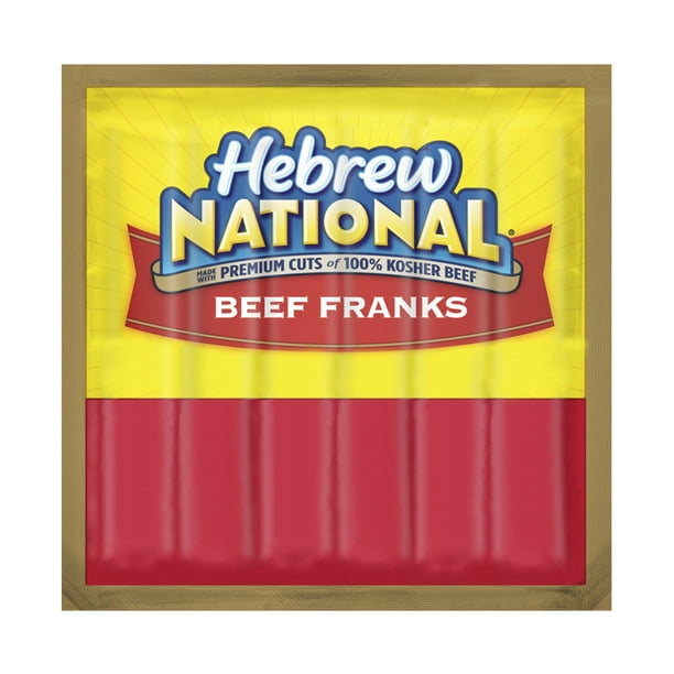 Hebrew National Beef Franks, Hot Dogs, 6 Count