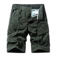 thumbnail image 3 of Sentmoon Pantalon Court pour Hommes Pantalon Utilitaire d'Extérieur pour Hommes Couleur Unie Multi-Poches Taille Extensible Coupe Fuselée Poignets Élastiques Style Workwear Pantalon Décontracté pour la Randonnée, le Voyage et l'Usage Quotidien 30-38, 3 of 9
