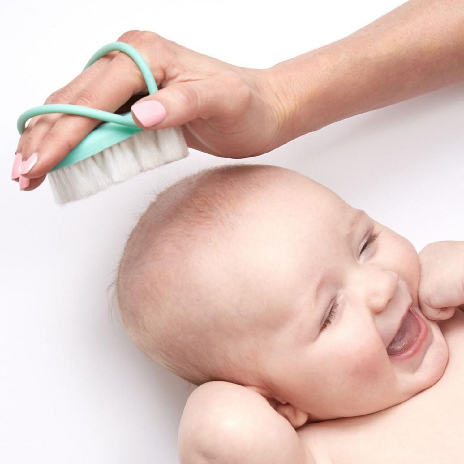 Frida Baby - Ensemble brosse à cheveux + peigne coiffant pour bébé, poils doux et doux, étui de rangement, peigne coiffant, brosse super douce